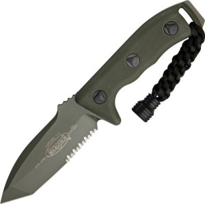 Micro Tech Knives 1032GR Microtech Currahee T/E Green with OD Green Handles