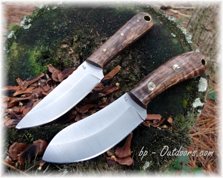 Blind Horse Knives: Hunter Pro and Camp MUK Fiddleback Maple