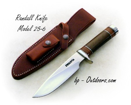 Randall Knife Model 25-6 Green Canvas Micarta Handle