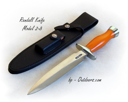 Randall Knife Model 2-8 Orange G10 Micarta